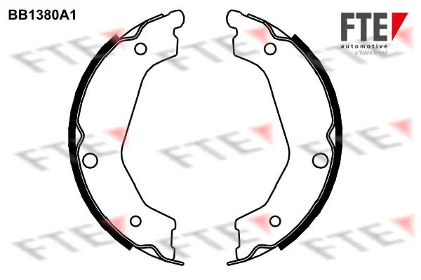 Handler.Part Brake shoe set, parking brake FTE Automotive BB1380A1 1