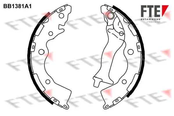 Handler.Part Brake shoe set FTE Automotive BB1381A1 1