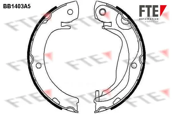 Handler.Part Brake shoe set, parking brake FTE Automotive BB1403A5 1