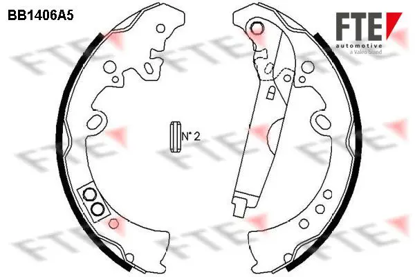 Handler.Part Brake shoe set, parking brake FTE Automotive BB1406A5 1