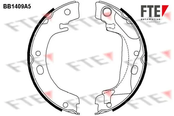 Handler.Part Brake shoe set, parking brake FTE Automotive BB1409A5 1