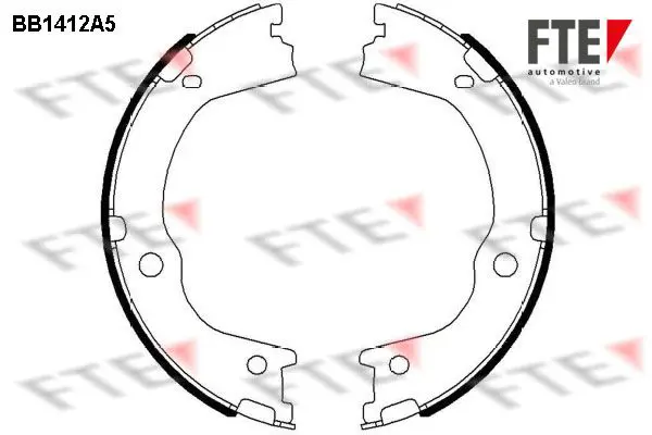 Handler.Part Brake shoe set, parking brake FTE Automotive BB1412A5 1