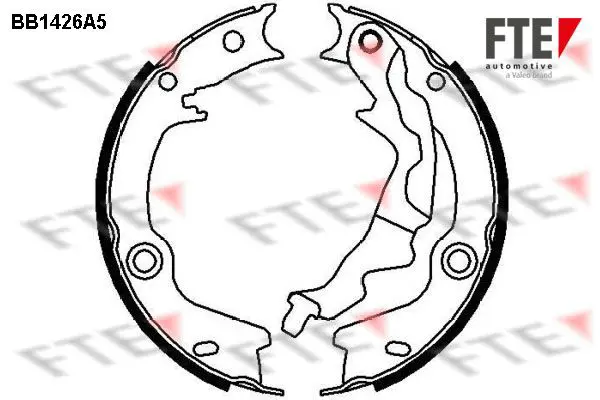 Handler.Part Brake shoe set, parking brake FTE Automotive BB1426A5 1