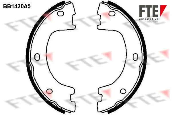 Handler.Part Brake shoe set, parking brake FTE Automotive BB1430A5 1