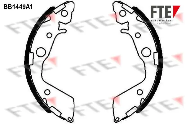 Handler.Part Brake shoe set FTE Automotive BB1449A1 1