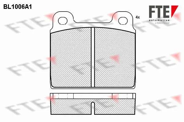 Handler.Part Brake pad set, disc brake FTE Automotive BL1006A1 1