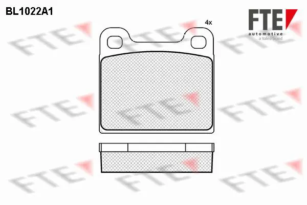 Handler.Part Brake pad set, disc brake FTE Automotive BL1022A1 1