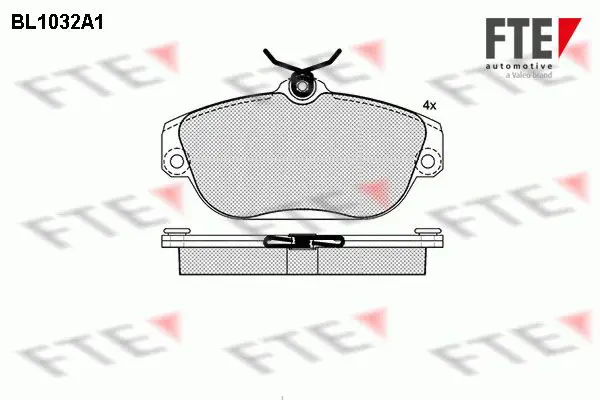 Handler.Part Brake pad set, disc brake FTE Automotive BL1032A1 1