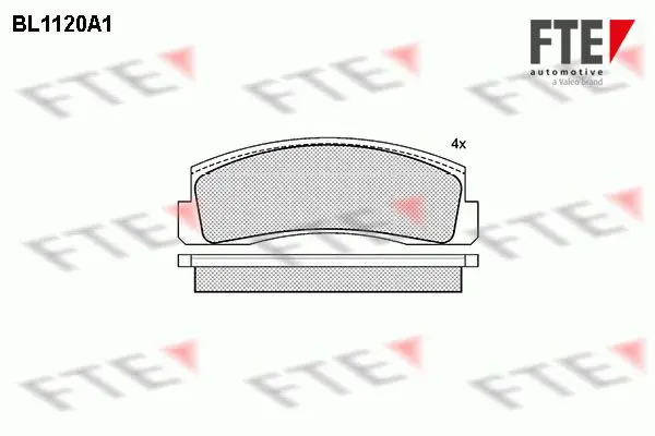 Handler.Part Brake pad set, disc brake FTE Automotive BL1120A1 1