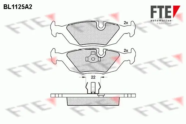 Handler.Part Brake pad set, disc brake FTE Automotive BL1125A2 1