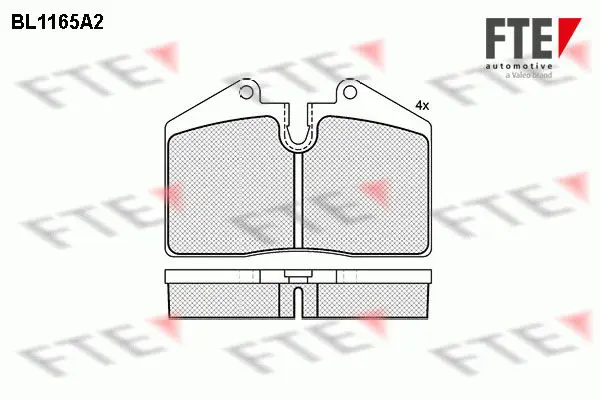 Handler.Part Brake pad set, disc brake FTE Automotive BL1165A2 1