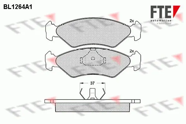 Handler.Part Brake pad set, disc brake FTE Automotive BL1264A1 1