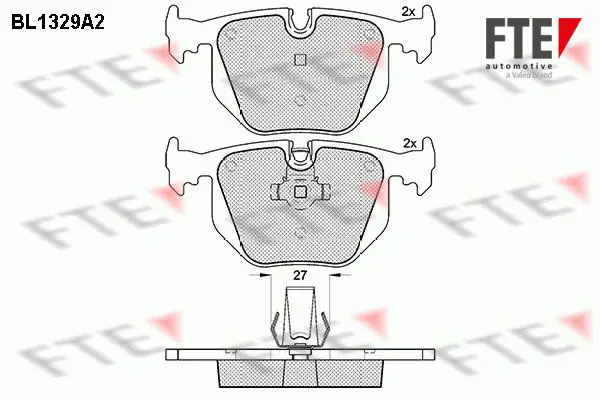 Handler.Part Brake pad set, disc brake FTE Automotive BL1329A2 1