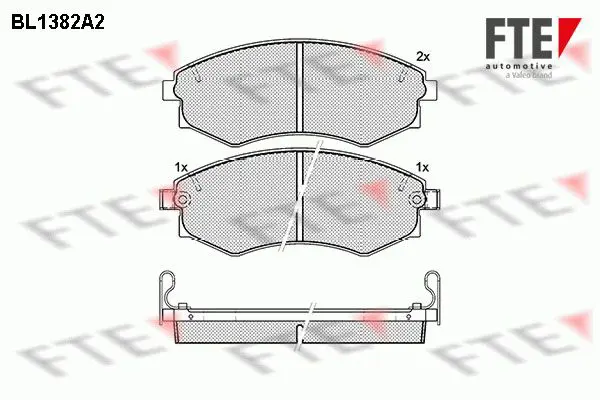 Handler.Part Brake pad set, disc brake FTE Automotive BL1382A2 1