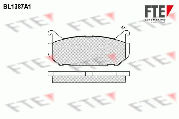 Handler.Part Brake pad set, disc brake FTE Automotive BL1387A1 1