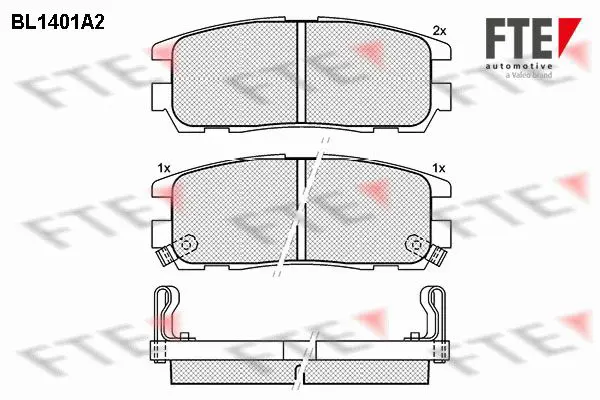 Handler.Part Brake pad set, disc brake FTE Automotive BL1401A2 1