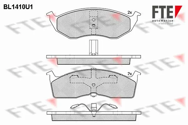 Handler.Part Brake pad set, disc brake FTE Automotive BL1410U1 1