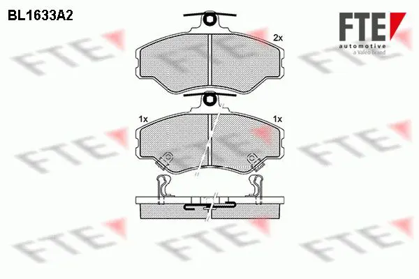 Handler.Part Brake pad set, disc brake FTE Automotive BL1633A2 1