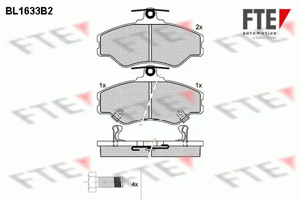 Handler.Part Brake pad set, disc brake FTE Automotive BL1633B2 1