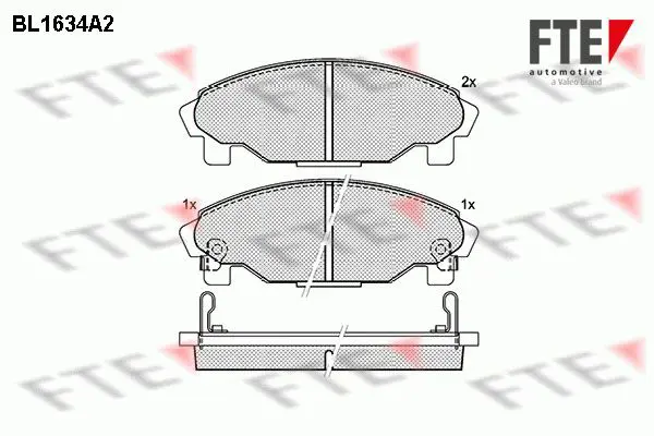 Handler.Part Brake pad set, disc brake FTE Automotive BL1634A2 1