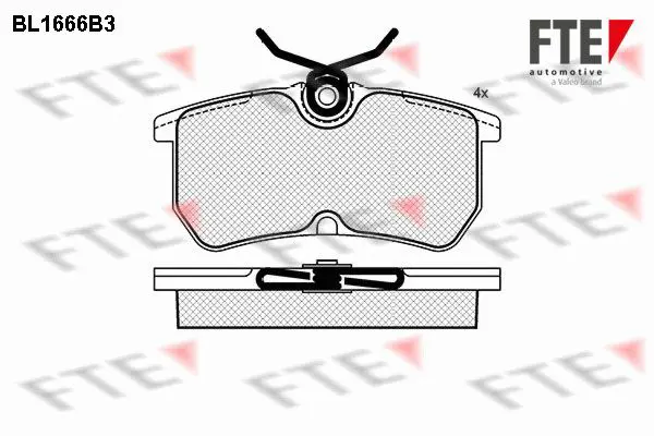 Handler.Part Brake pad set, disc brake FTE Automotive BL1666B3 1