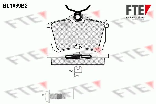 Handler.Part Brake pad set, disc brake FTE Automotive BL1669B2 1