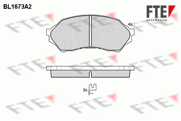 Handler.Part Brake pad set, disc brake FTE Automotive BL1673A2 1