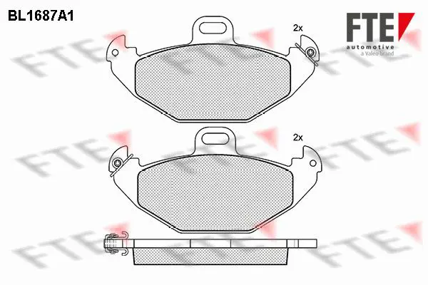 Handler.Part Brake pad set, disc brake FTE Automotive BL1687A1 1