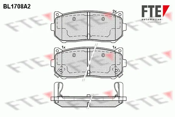 Handler.Part Brake pad set, disc brake FTE Automotive BL1708A2 1