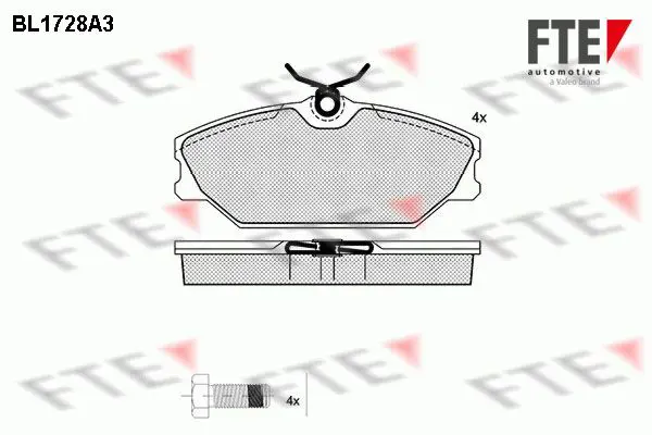 Handler.Part Brake pad set, disc brake FTE Automotive BL1728A3 1