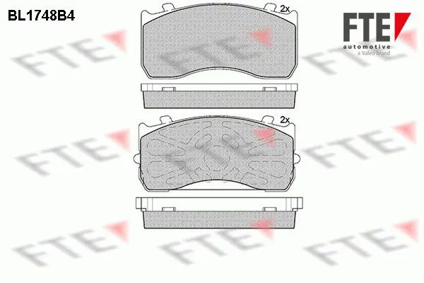 Handler.Part Brake pad set, disc brake FTE Automotive BL1748B4 1