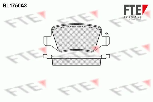 Handler.Part Brake pad set, disc brake FTE Automotive BL1750A3 1