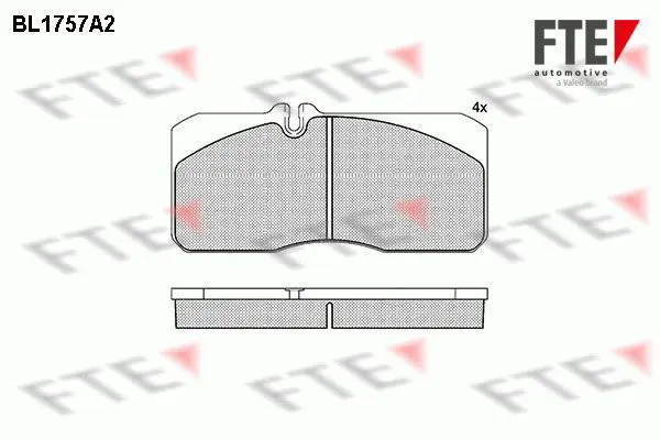 Handler.Part Brake pad set, disc brake FTE Automotive BL1757A2 1