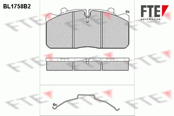 Handler.Part Brake pad set, disc brake FTE Automotive BL1758B2 1