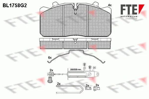 Handler.Part Brake pad set, disc brake FTE Automotive BL1758G2 1