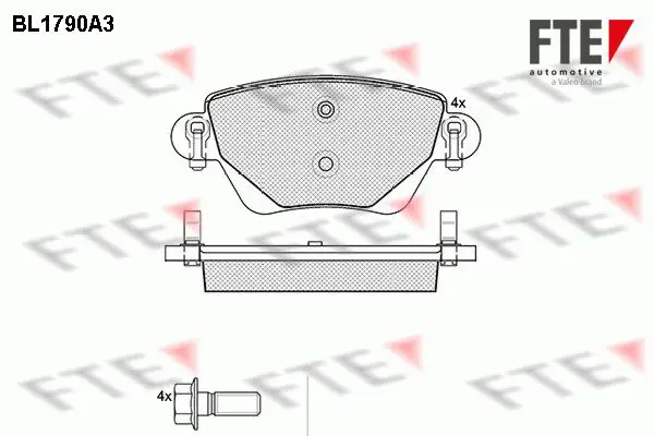 Handler.Part Brake pad set, disc brake FTE Automotive BL1790A3 1