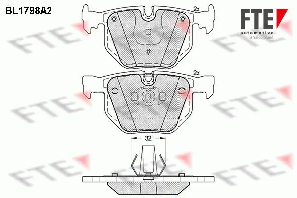 Handler.Part Brake pad set, disc brake FTE Automotive BL1798A2 1