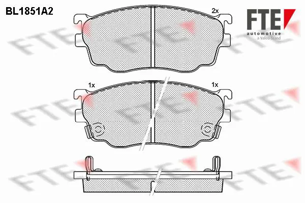 Handler.Part Brake pad set, disc brake FTE Automotive BL1851A2 1