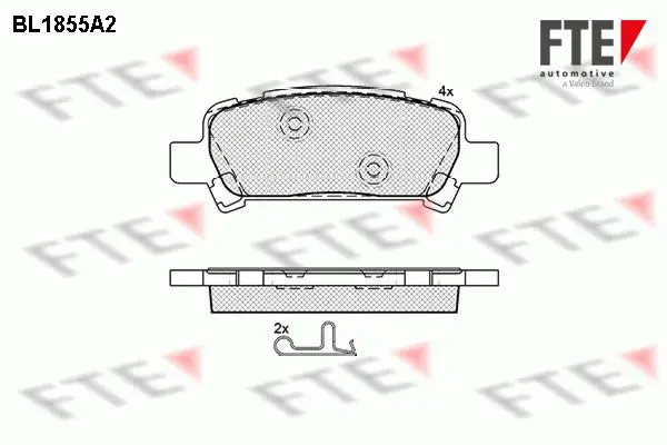 Handler.Part Brake pad set, disc brake FTE Automotive BL1855A2 1