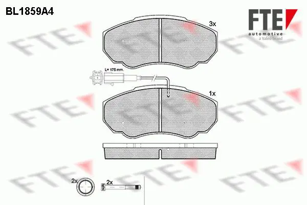 Handler.Part Brake pad set, disc brake FTE Automotive BL1859A4 1