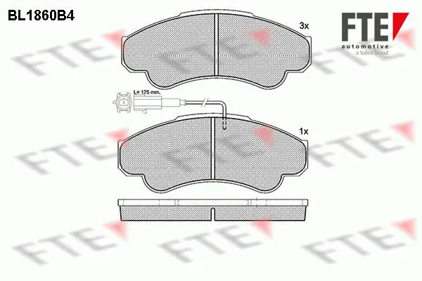 Handler.Part Brake pad set, disc brake FTE Automotive BL1860B4 1