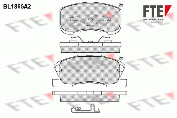 Handler.Part Brake pad set, disc brake FTE Automotive BL1865A2 1