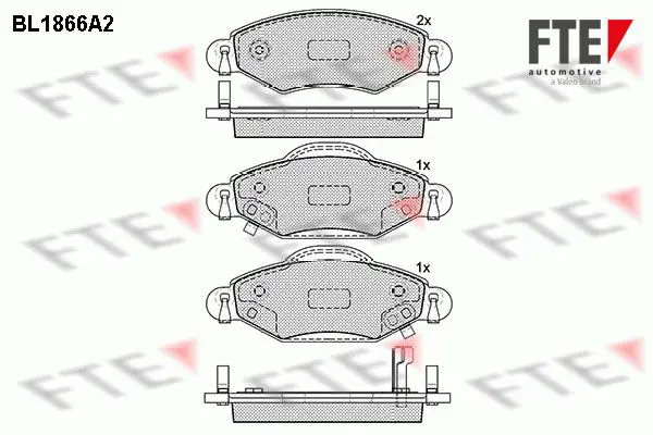 Handler.Part Brake pad set, disc brake FTE Automotive BL1866A2 1