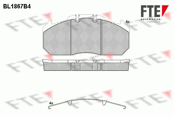 Handler.Part Brake pad set, disc brake FTE Automotive BL1867B4 1