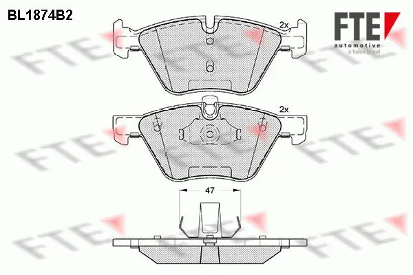 Handler.Part Brake pad set, disc brake FTE Automotive BL1874B2 1