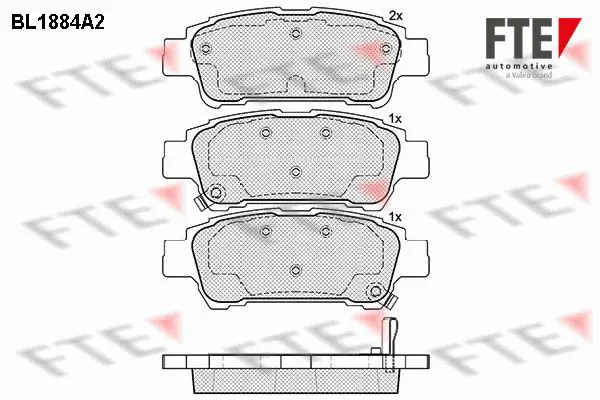 Handler.Part Brake pad set, disc brake FTE Automotive BL1884A2 1