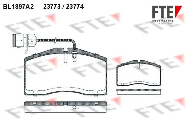 Handler.Part Brake Pad Set, disc brake FTE Automotive BL1897A2 1