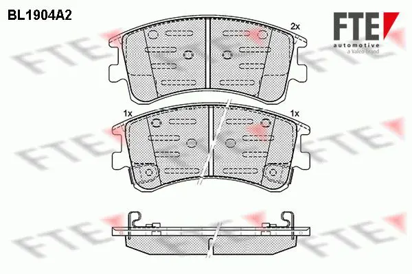 Handler.Part Brake pad set, disc brake FTE Automotive BL1904A2 1