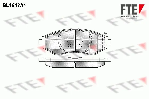 Handler.Part Brake pad set, disc brake FTE Automotive BL1912A1 1