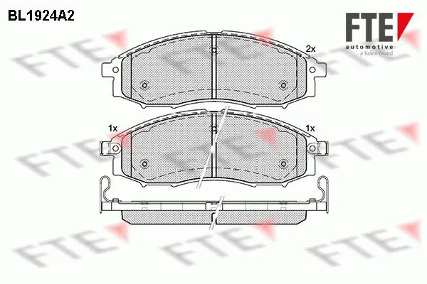 Handler.Part Brake pad set, disc brake FTE Automotive BL1924A2 1